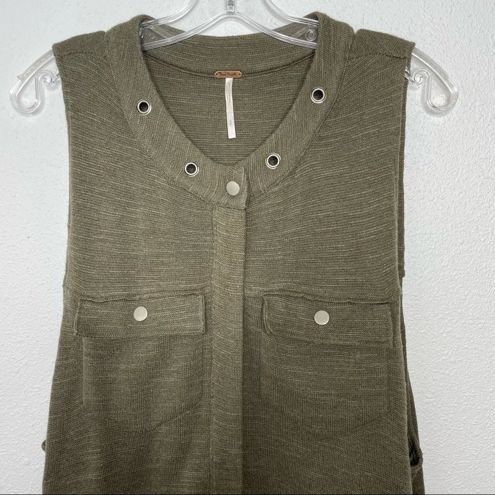 NWOT Free People Military Green Highway Vest Jacket size S